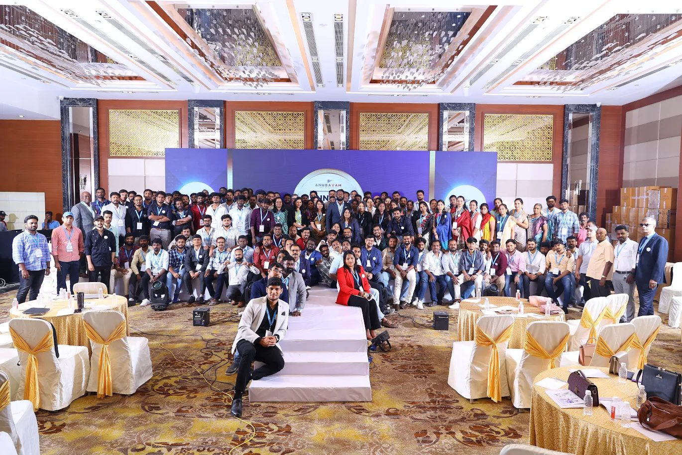 The Anubavam and Creatrix Campus team together at a company gathering