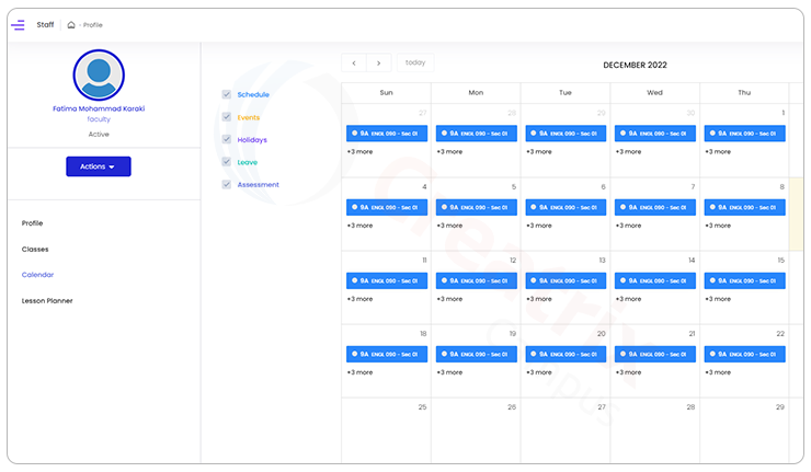 faculty dashboard